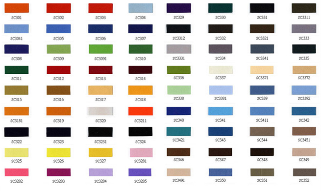 Custom Twill Color Options